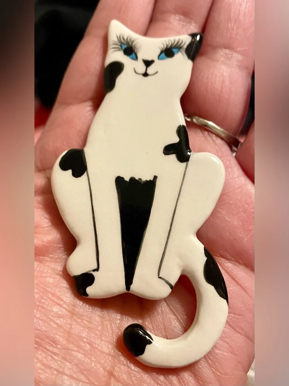Charming Black and White Cat Brooch - Women Jewelry Brooches